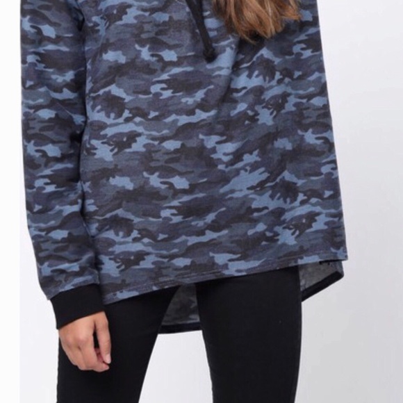 OLIVE CAMO LACE UP HOODIE - Picture 9 of 13